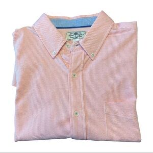 True Grit Knit Stretch Seersucker Short Sleeve One Pocket Shirt